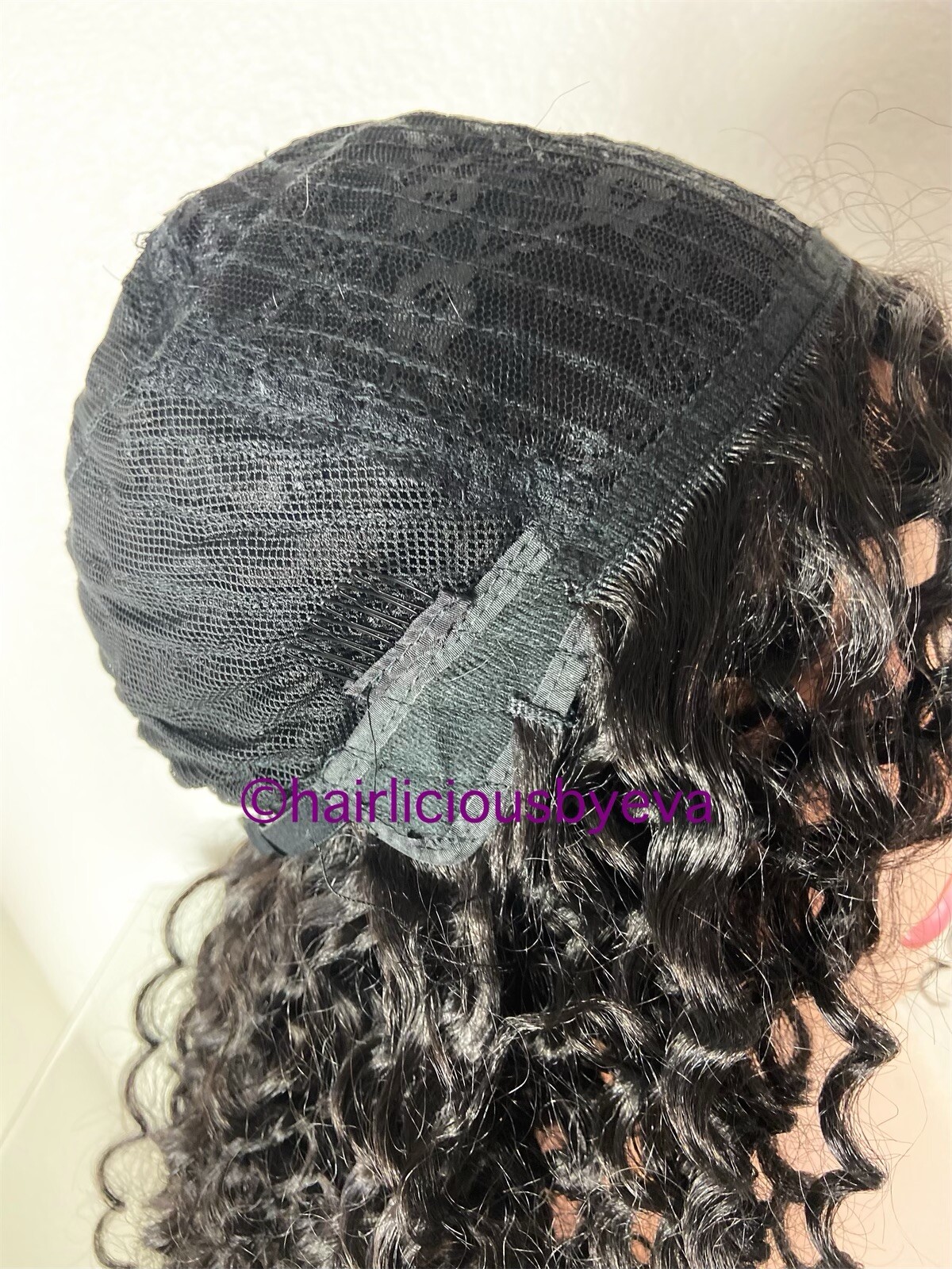 Kinky Curly Afro Wig Side Part Black Color 14 Inch Long