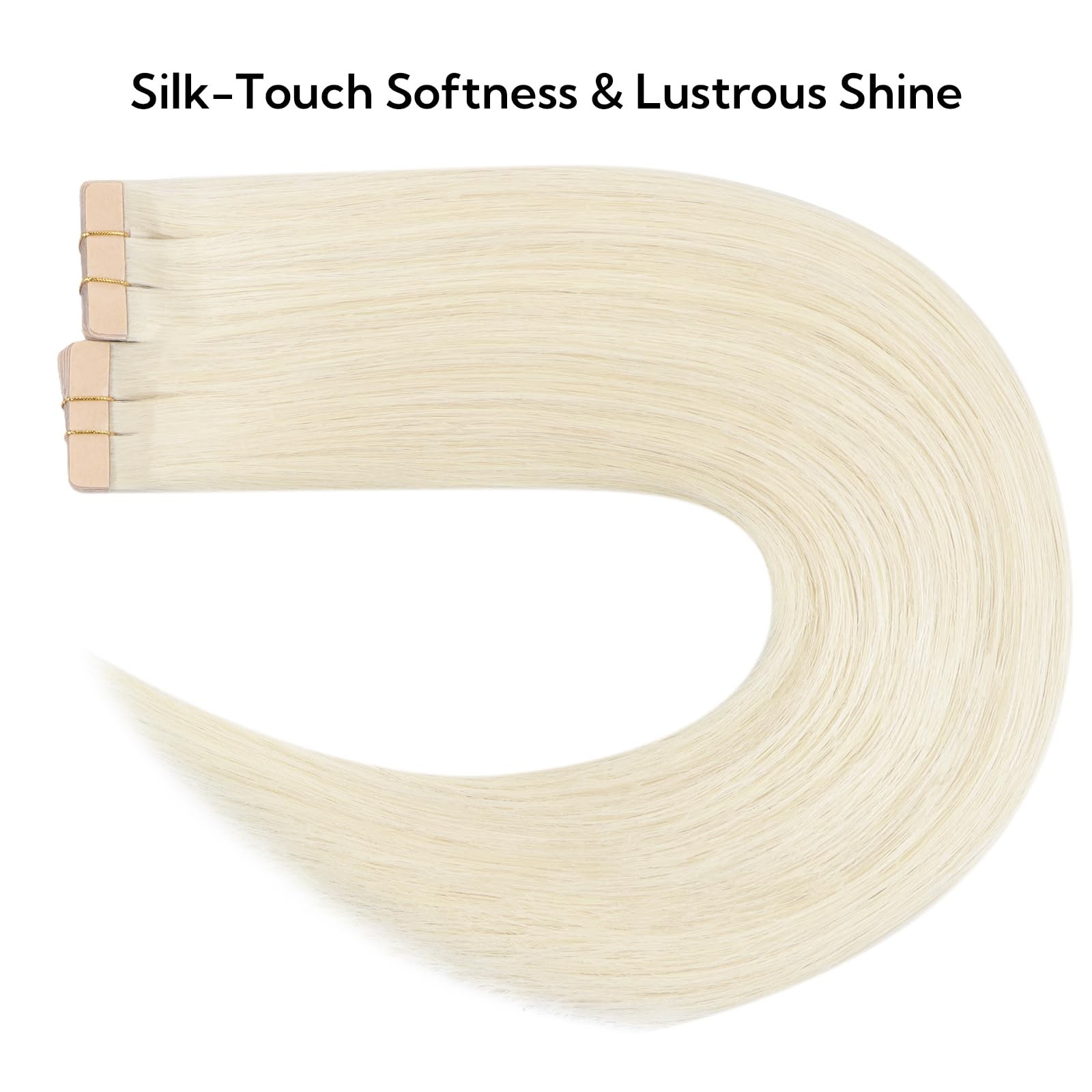 Hotbanana Tape In Hair Extensions 10 Inch 40Pcs 60G Ivory Blonde Tape In Real