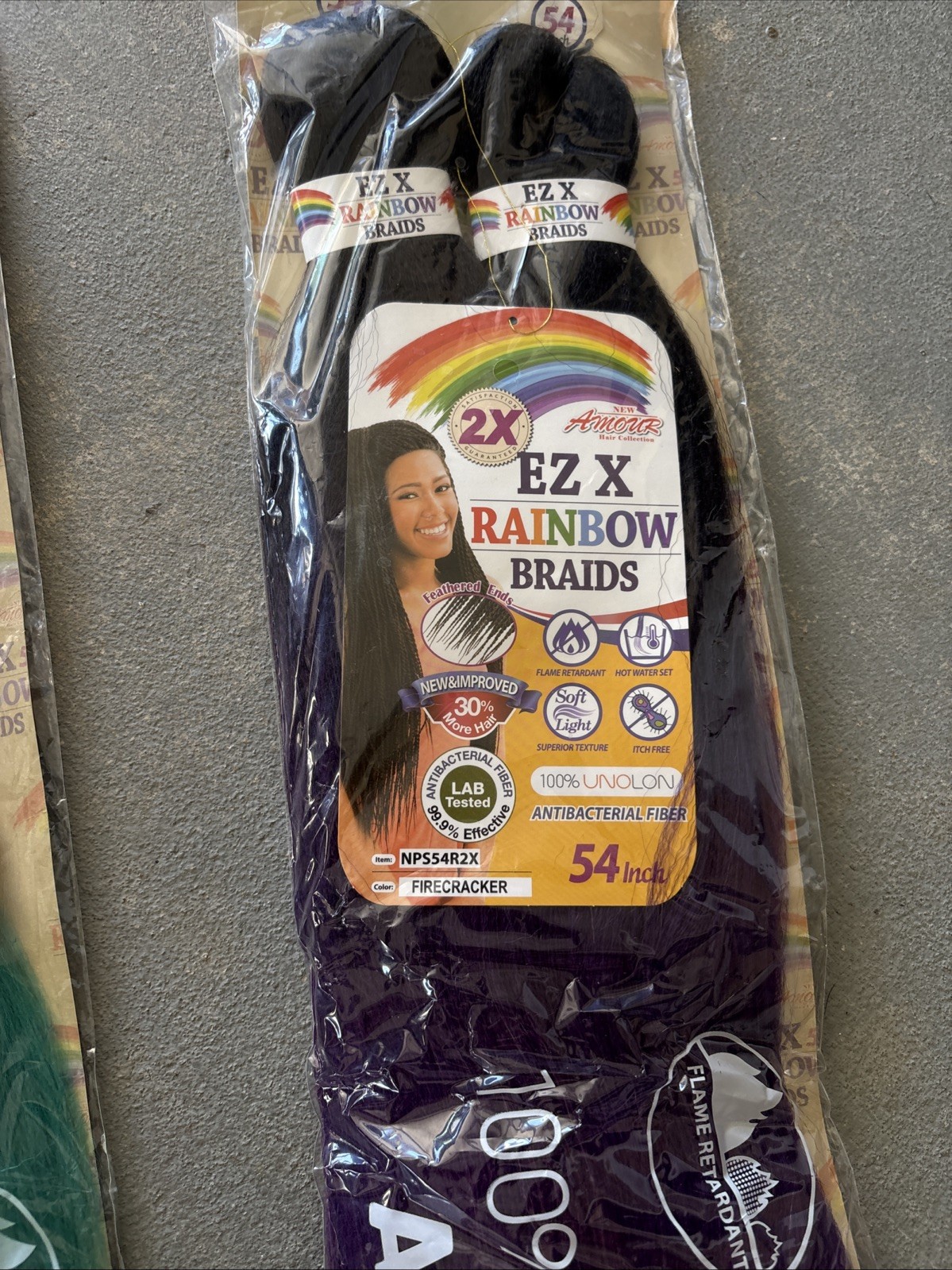 2-2x EZ X RAINBOW BRAIDS Firecracker/Watermelon