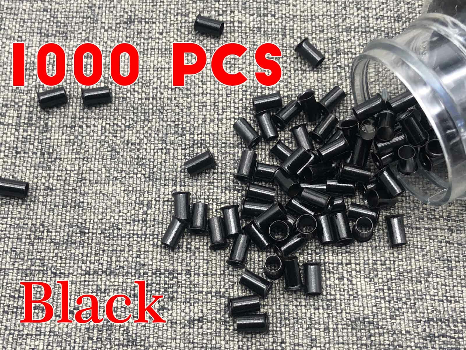 1000PC Extension 6mm Copper Tube Beads Micro Link Rings for Hair Extension