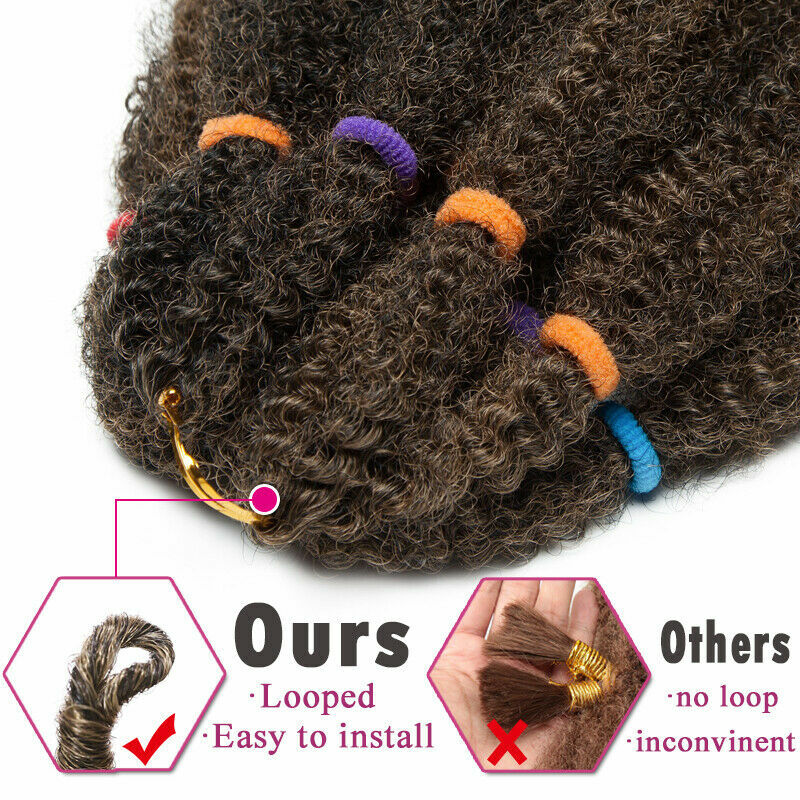 Afro Kinky Crochet Hair Crochet Marley Braids Hair Extension For Black Woman US