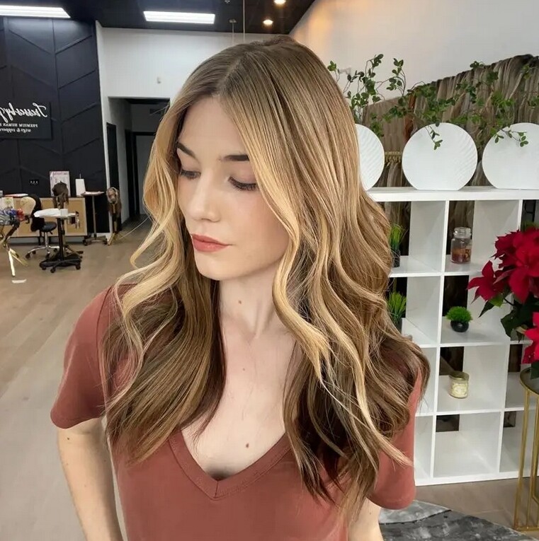 Preplucked Ombre Blonde Brown Remy 13×4 Lace Frontal Human Hair Wig