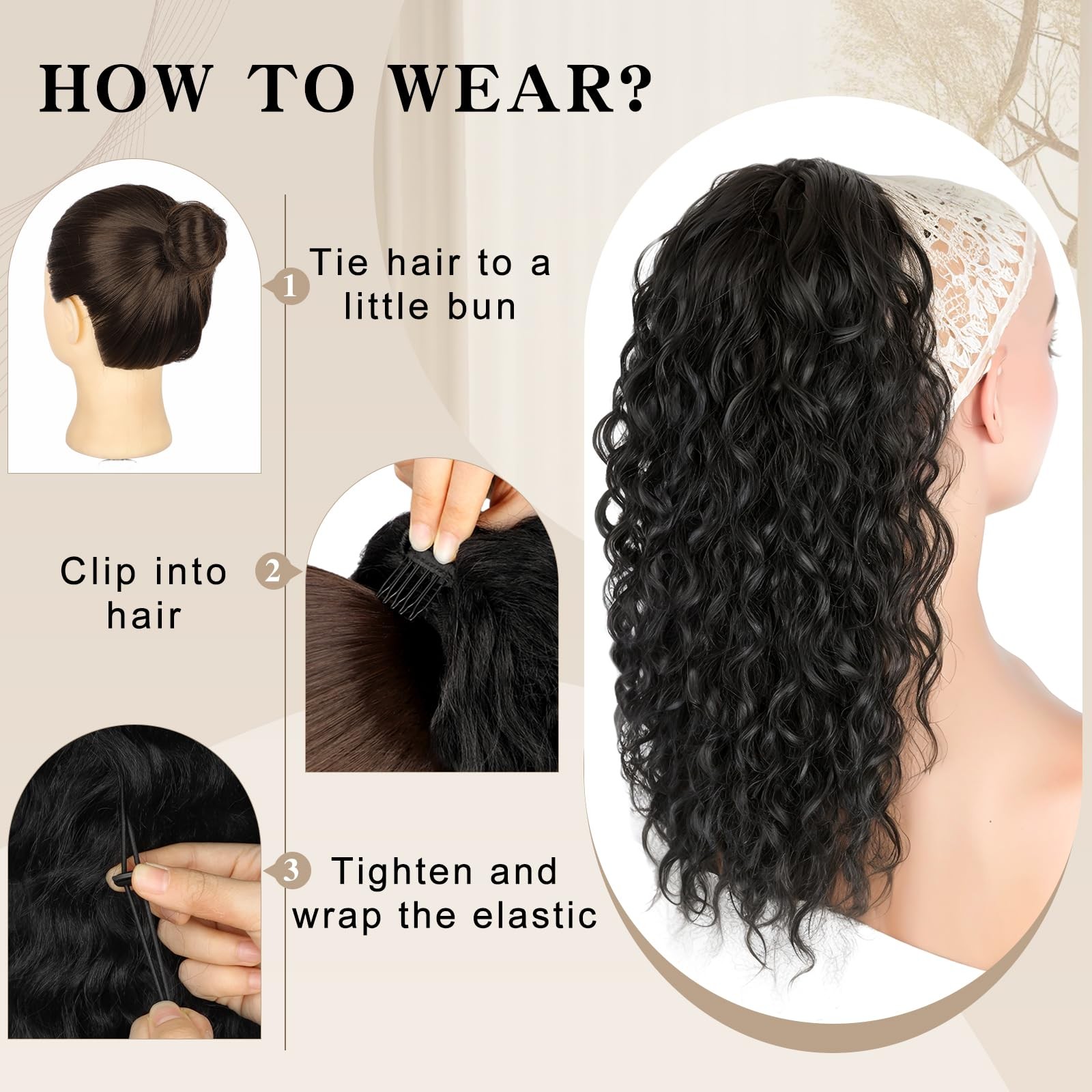 Curly Drawstring Ponytail Extension 18 Inch for Black Women – Easy to Wear