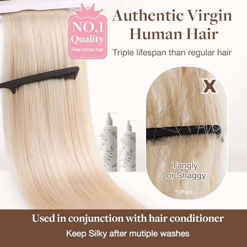 Genius Human Hair 14 Inch-40g G-#16/22 Light Blonde Highlighted Golden Blonde