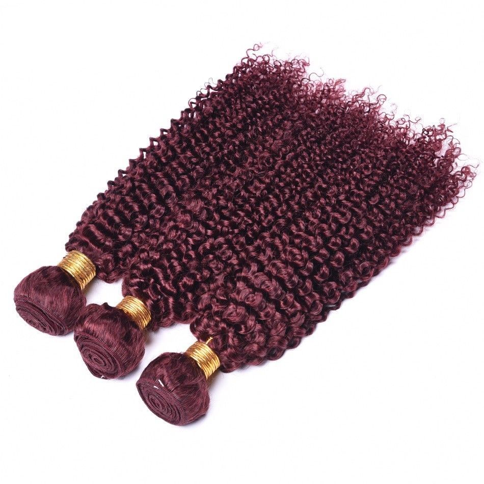 Virgin Brazilian Jerry Curl Human Hair One Bundle Sew In Hair Extension 5 Colors