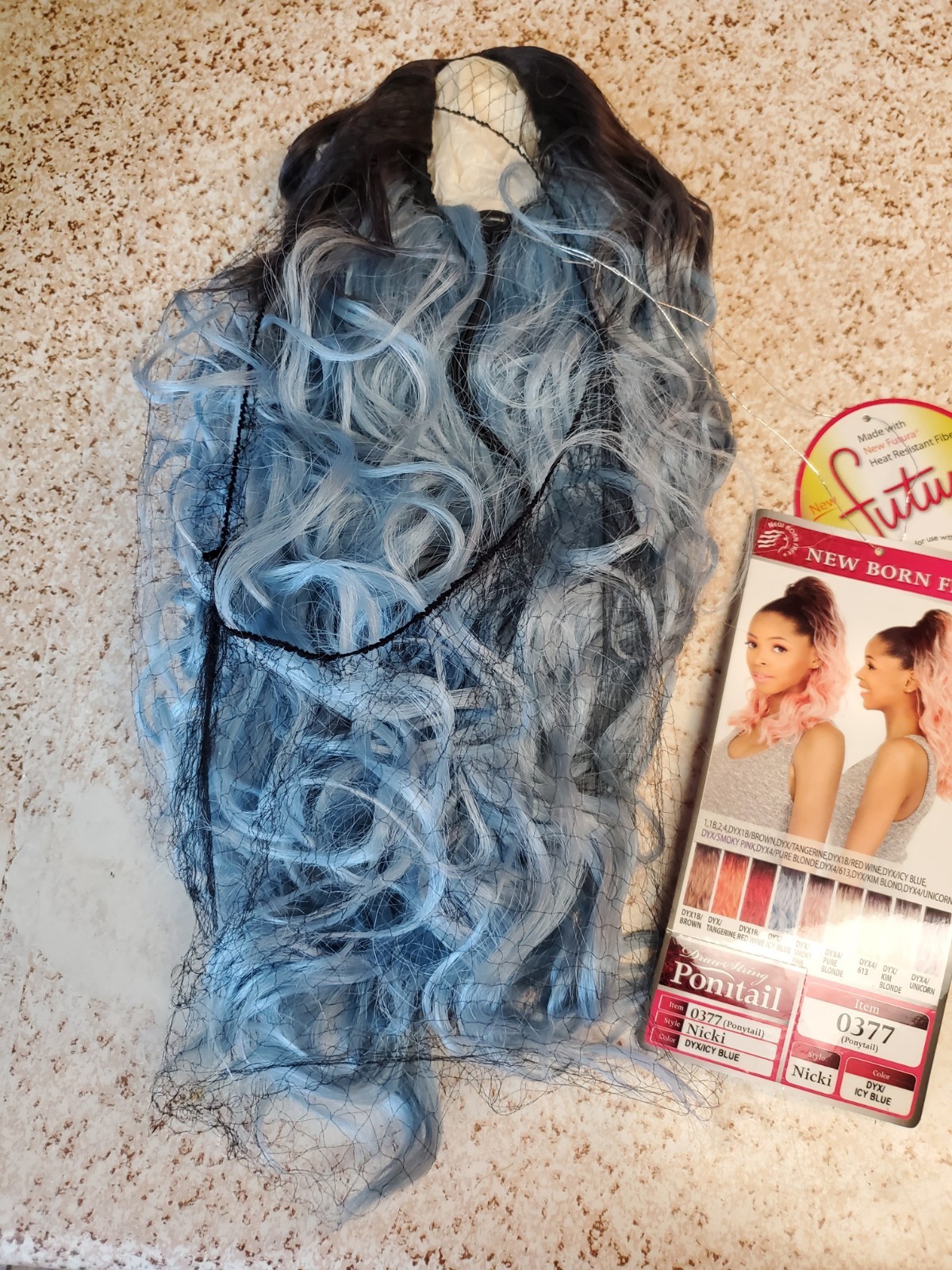 DYX/ICY BLUE DRAWSTRING PONYTAIL