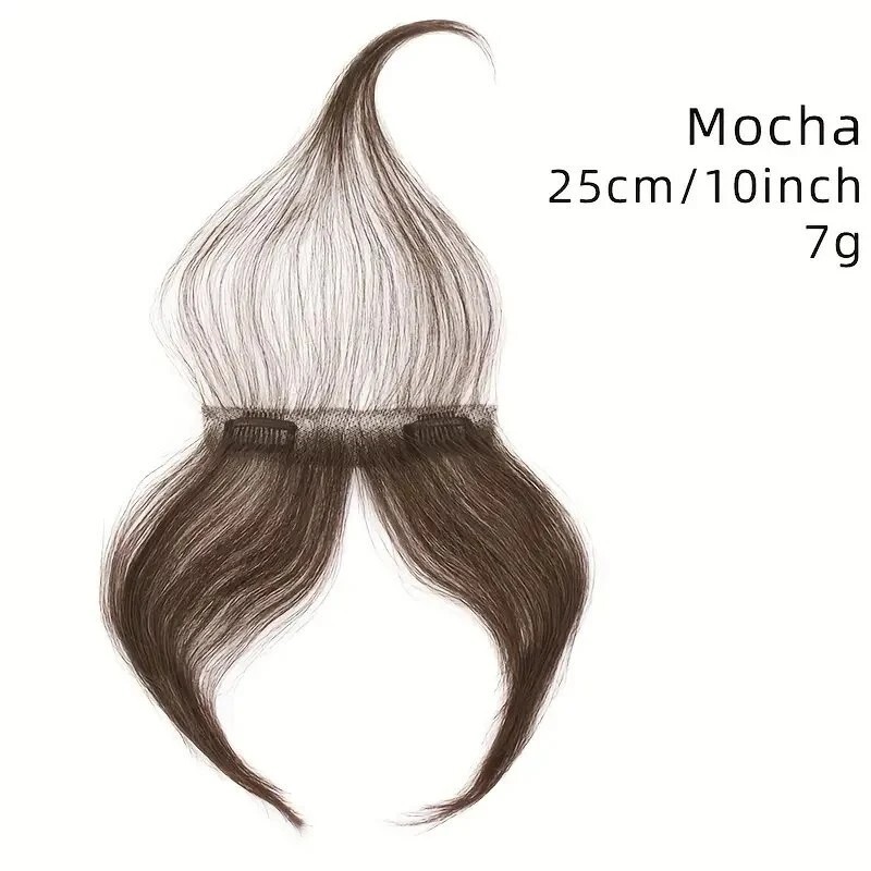 100% Real Human Hair Straight Hair Full Hand Crochet Bangs Wig Universal