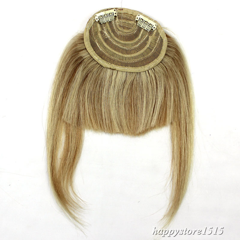 Clip in Front Bangs Clip on Fringe Hair Extensions Real Remy Human Hair Straight