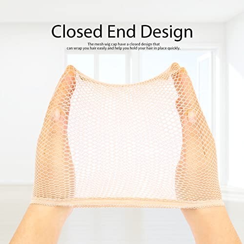 6 Light Brown Mesh Wig Cap Closed End Breathable Nylon Liner Weaving Net for