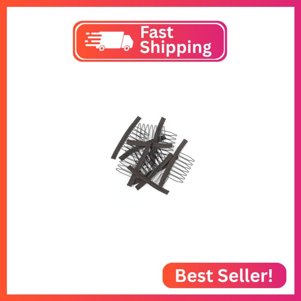 Xuxisowo 30 Pcs Wig Clips Wig Combs to Secure Wig 7-Teeth Wig Combs for Making W