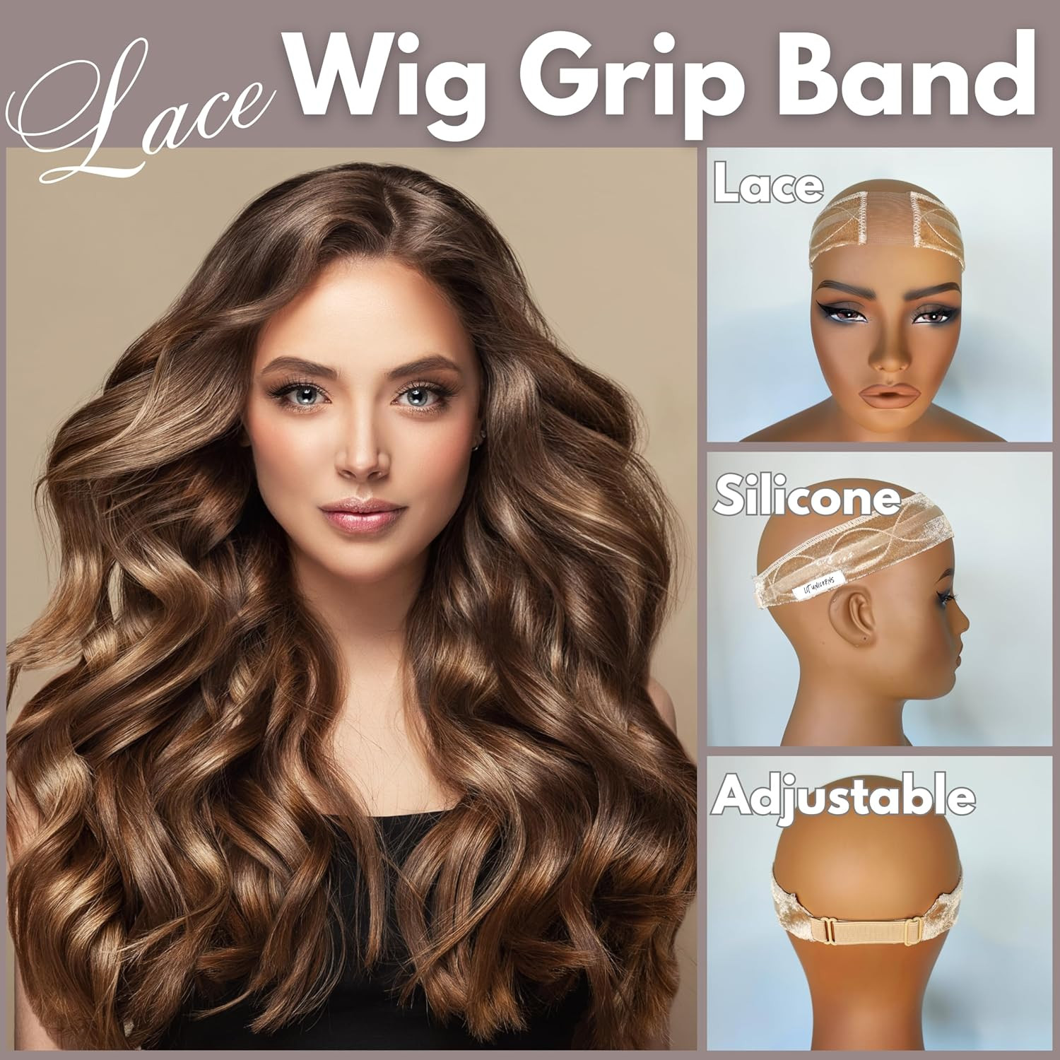 LIT UNICORNS Wig Grip Band with Silicone | Non-Slip to Keep Wig in Place | Premi