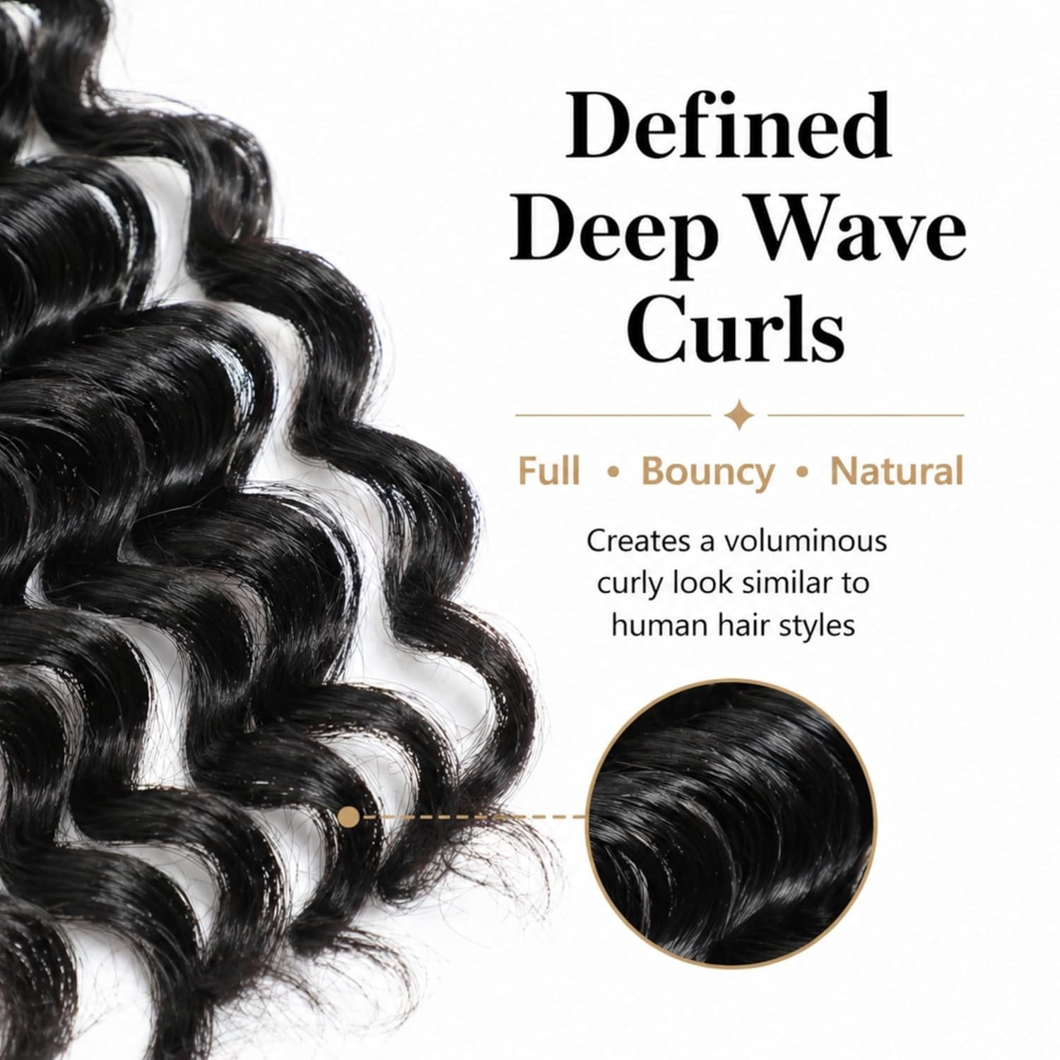 Miracle Knots Hair Deep Wave 20″ 120 grams 100 Strands Synthetic Pre-Separated