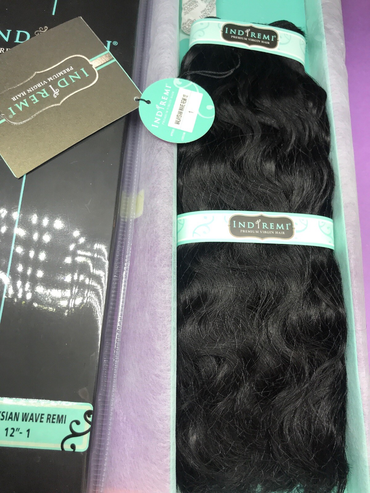 IndiRemi® Virgin Remi Hair Weave_MALAYSIAN_WAVE_WEAVING_12”_#1