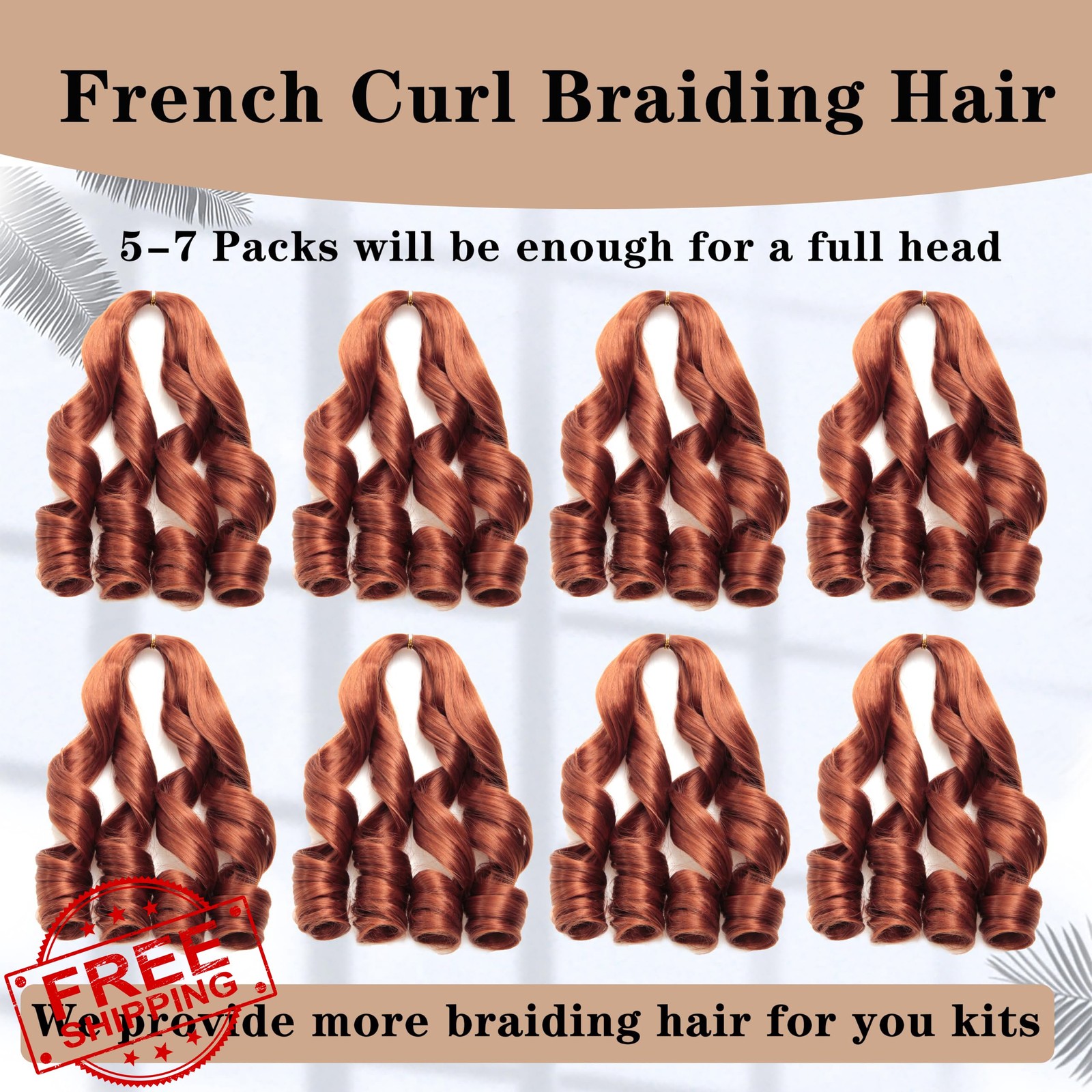 French Curl Braids 12″ 8pk Short Curly Crochet 350#