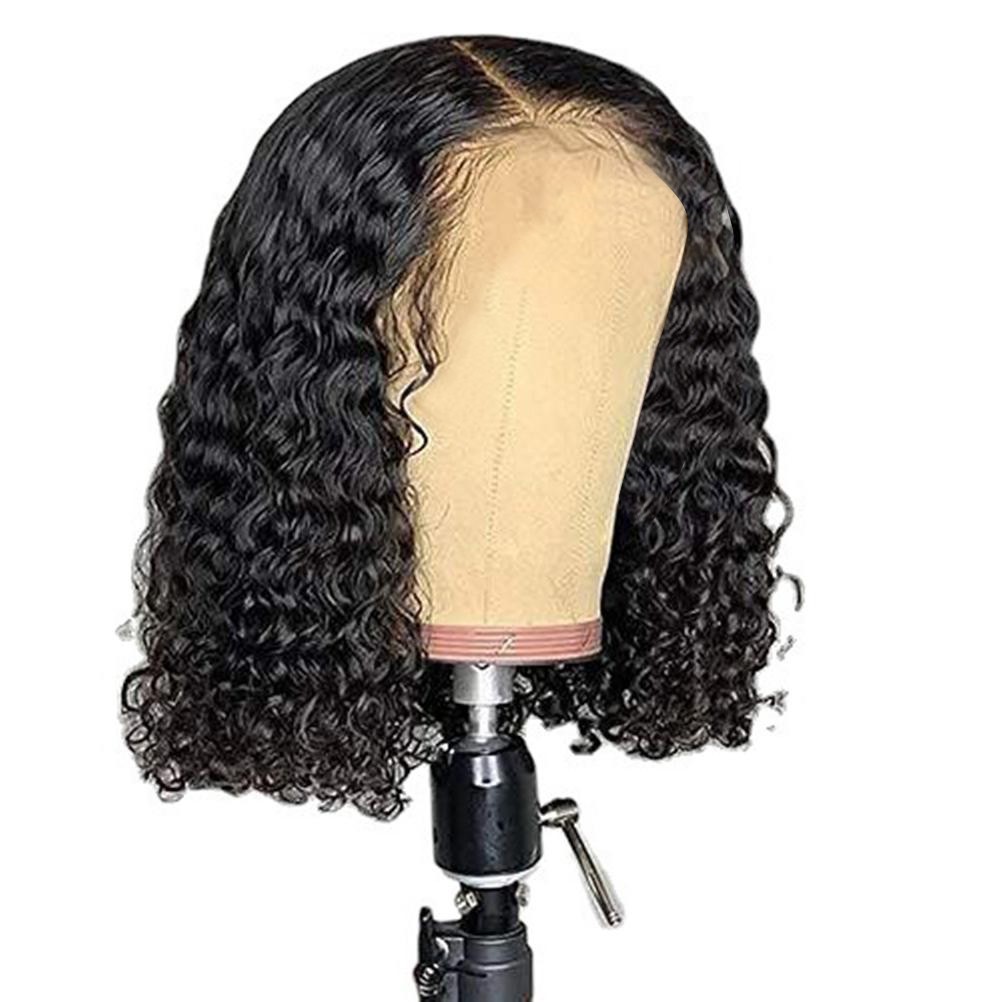 Wavy Wig Deep Wave Rose Net Wigs 14in Short Curly Lace Wavy Hair Wigs for Women