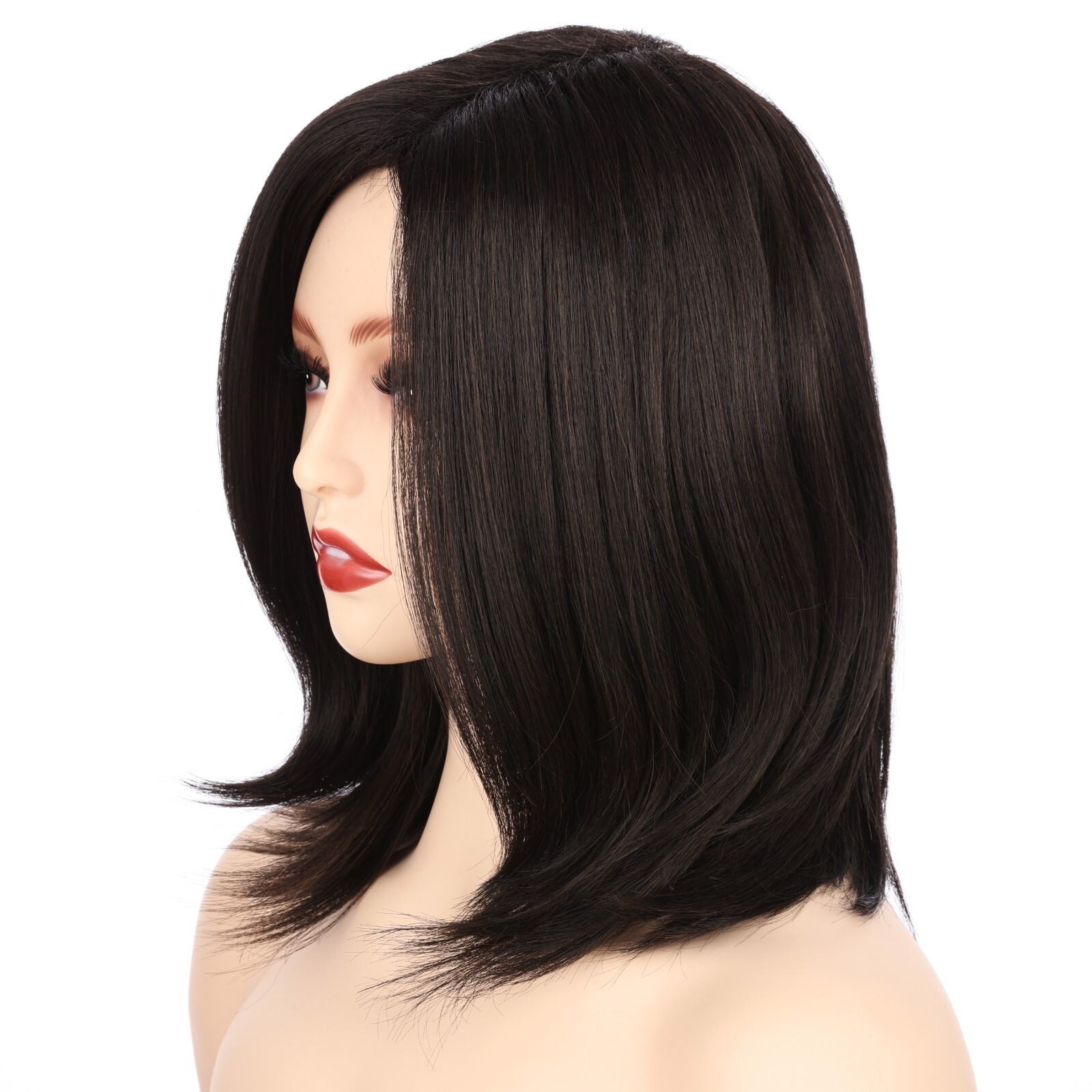 OneDor 11″ Short Straight Synthetic Bob Wigs for Women, Girls (RL2/4)