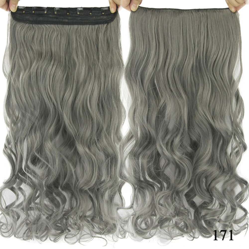 Dirty Blonde Curly Clip In Synthetic Hair Extensions Fake Hair Pieces for Women