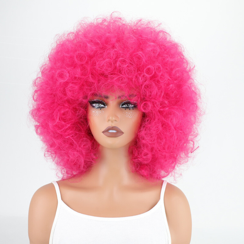 Afro Curly Wig 14Inch Afro Wigs for Black Women 70s Afro Kinky Curly Wig Black