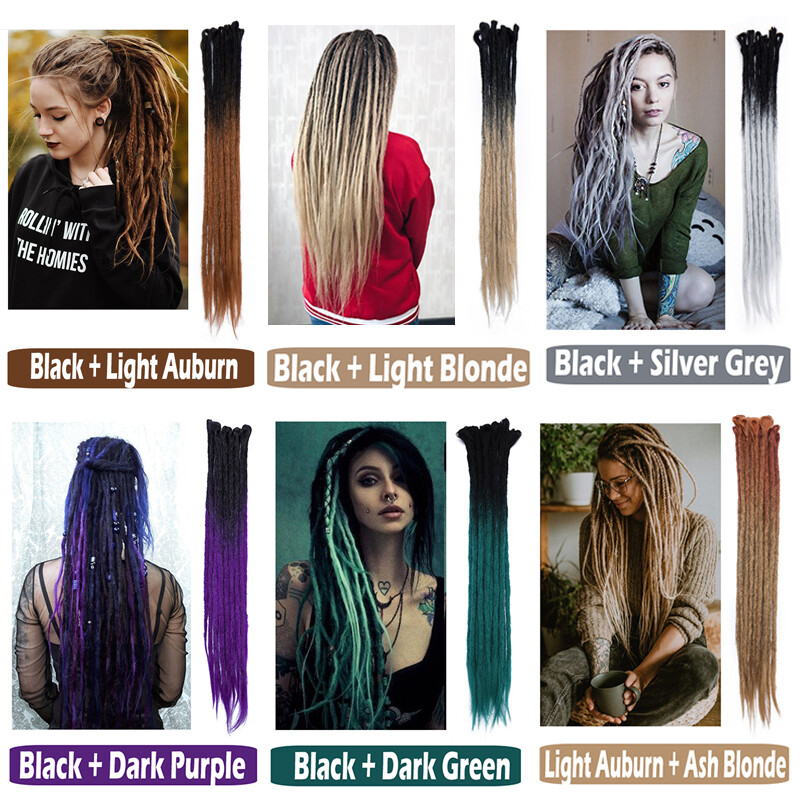 Hip-pop Wool Dreadlocks Crochet Single Ended Braided Hair Extensions Dreads Locs