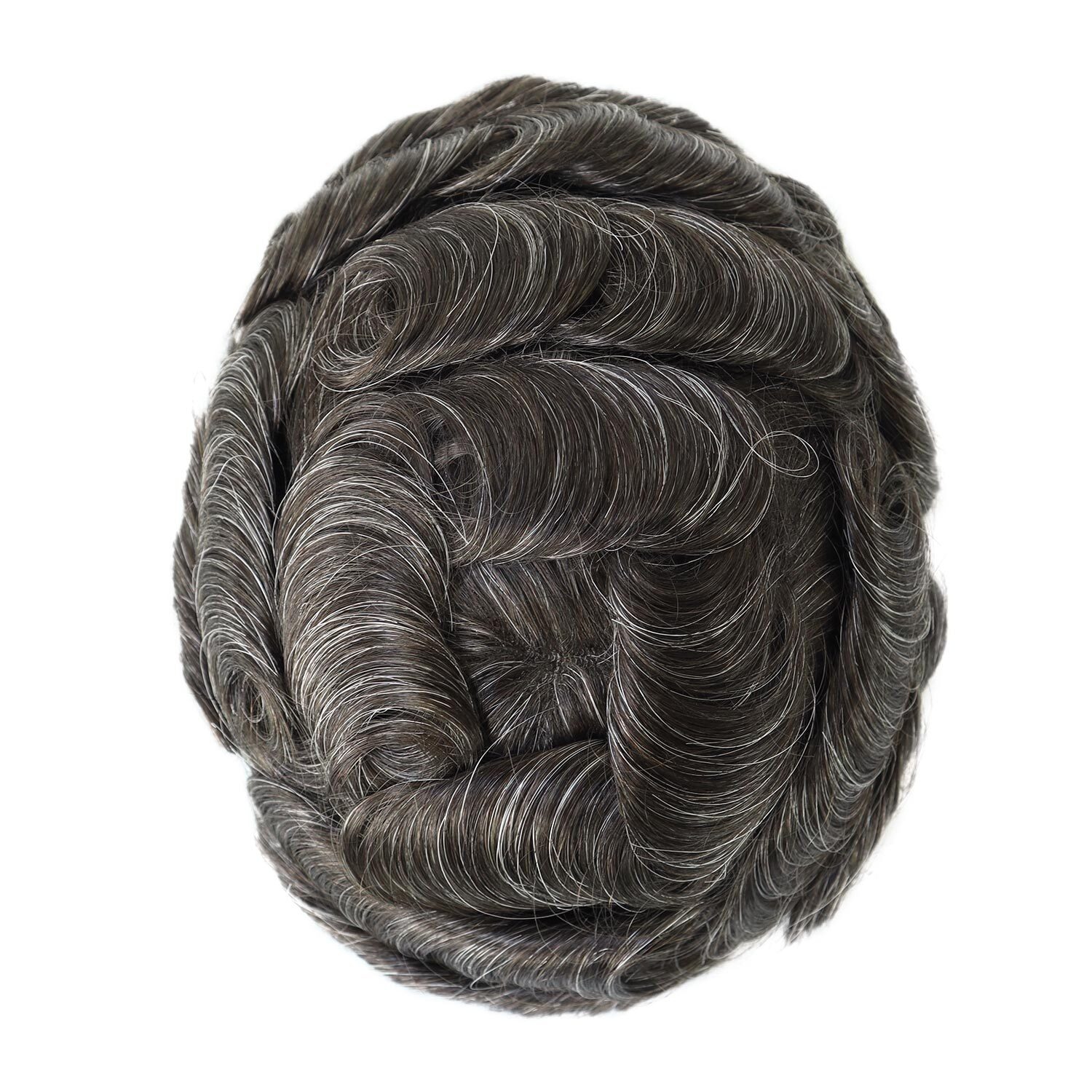 Full French Lace Toupee For Men Human Hair Replecement System Natural Hairpieces