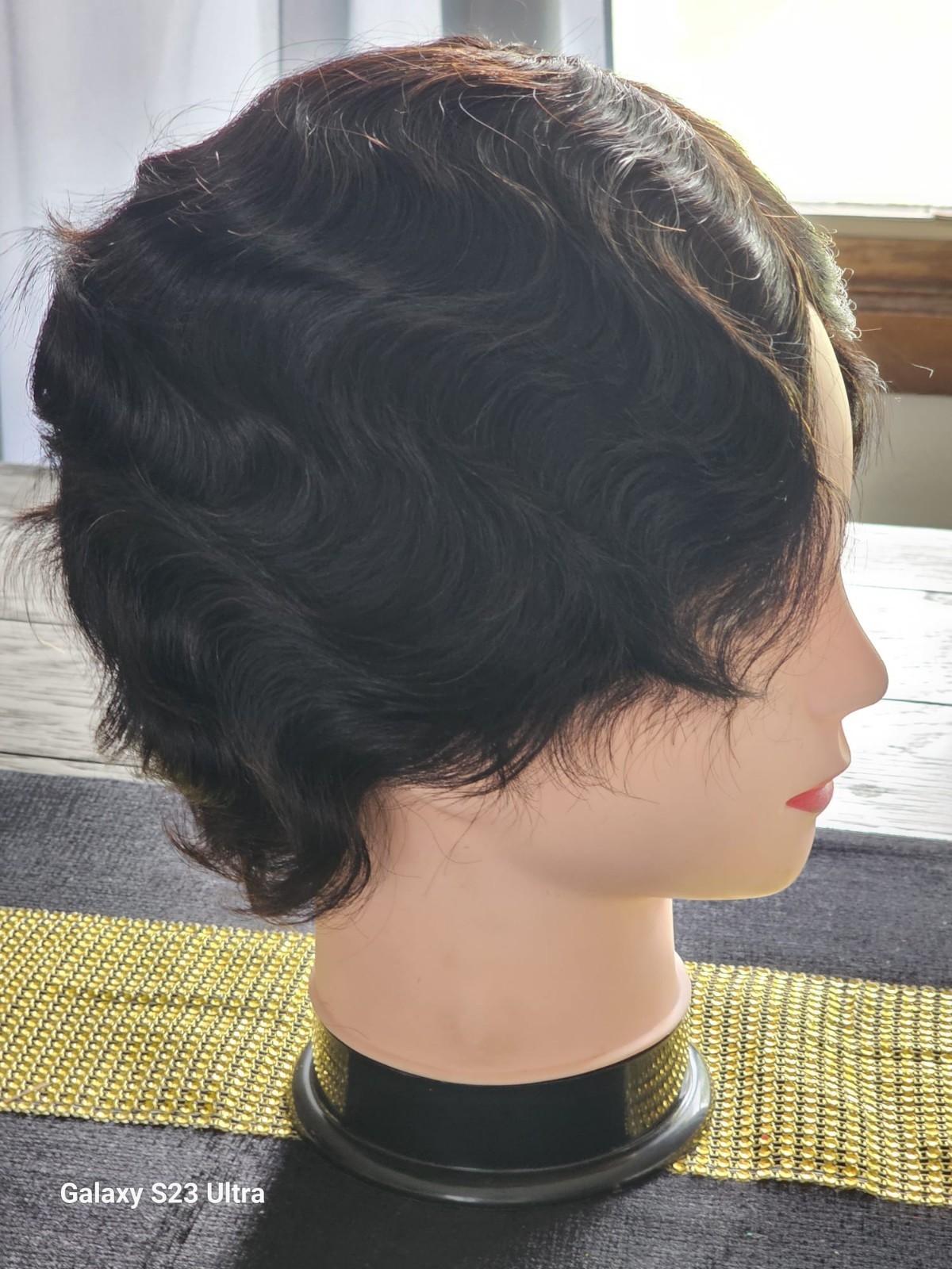 Short Finger Wave Wigs Human Hair Wig For Womens Short Ocean Wave Pixie Cut…