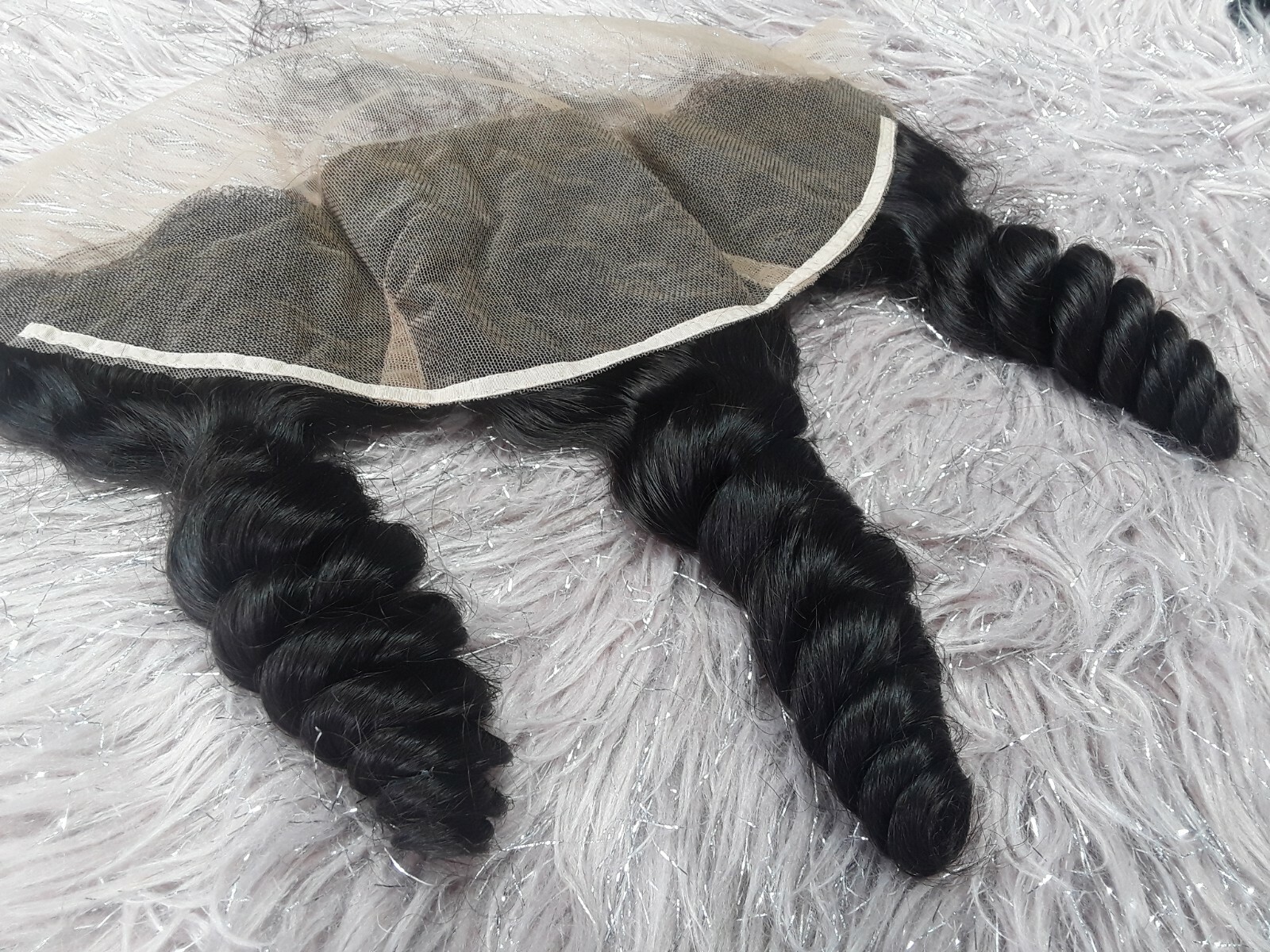 12A 18INCH BRAZILIAN HUMAN HAIR LOOSE WAVE LACE 13X4 FRONTAL BLEACH KNOTS 90g 1B