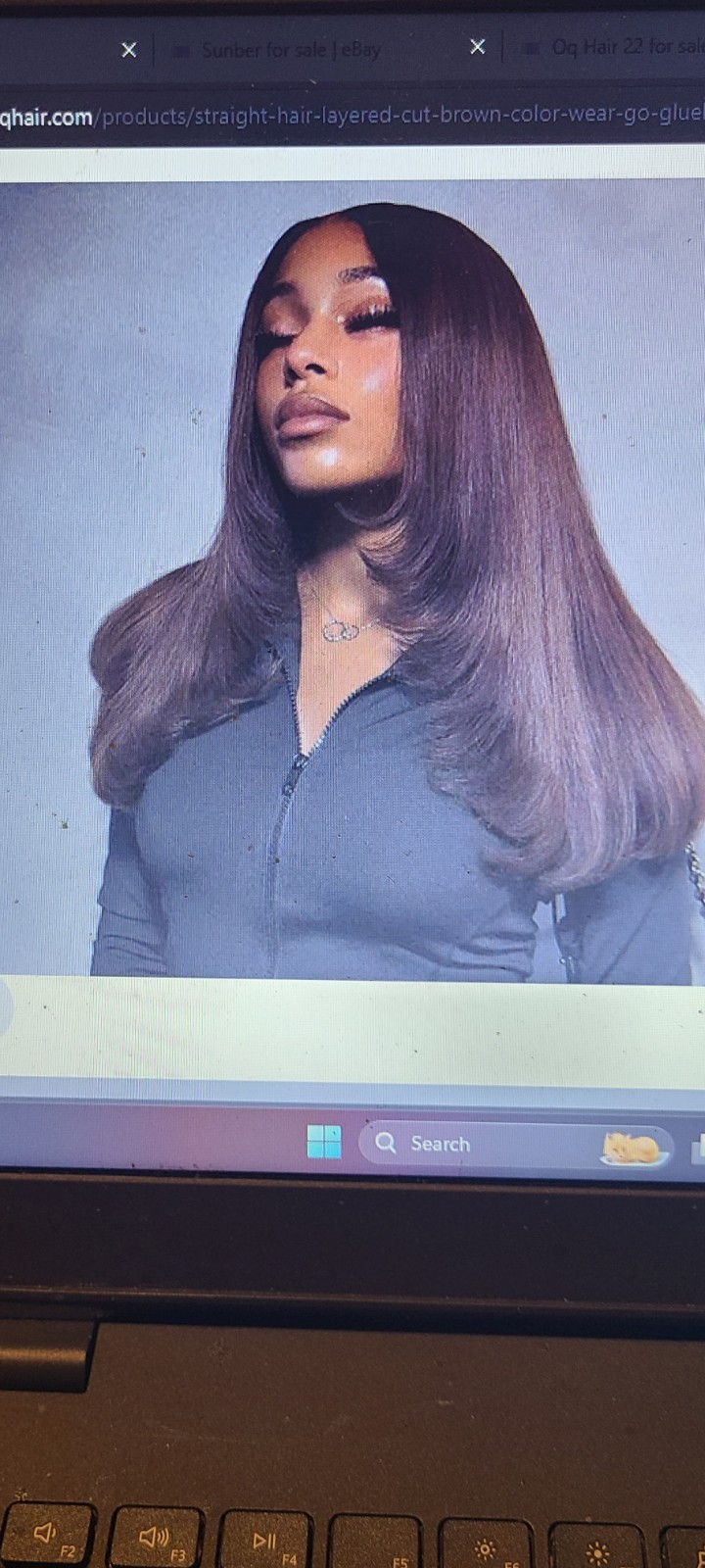 OQ HAIR Redish/Brown Wig Straight 22″ HD Lace Wig