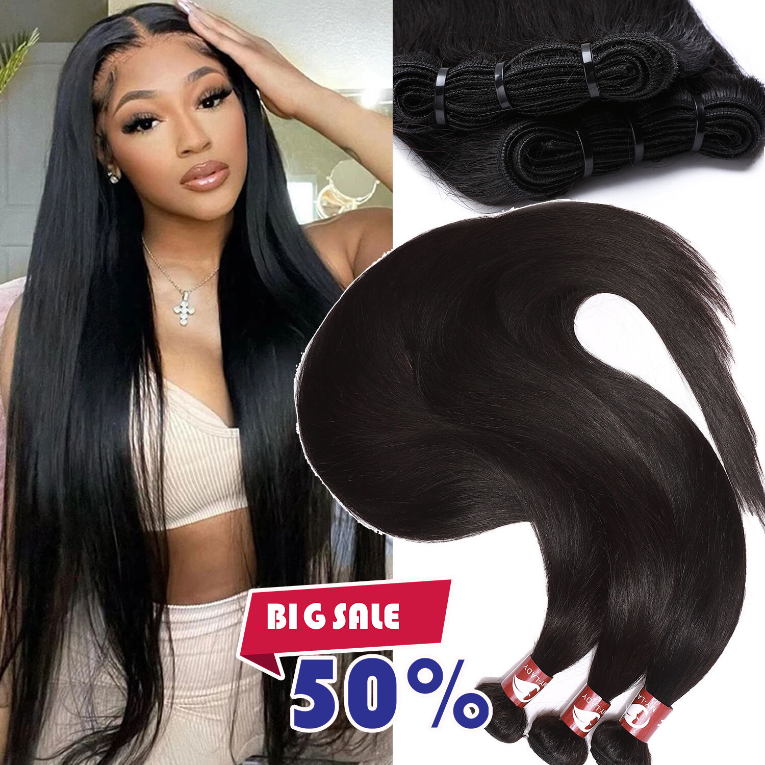 Best 10A Brazilian Virgin Human Hair Bundles Straight Body Wave Weave Extensions