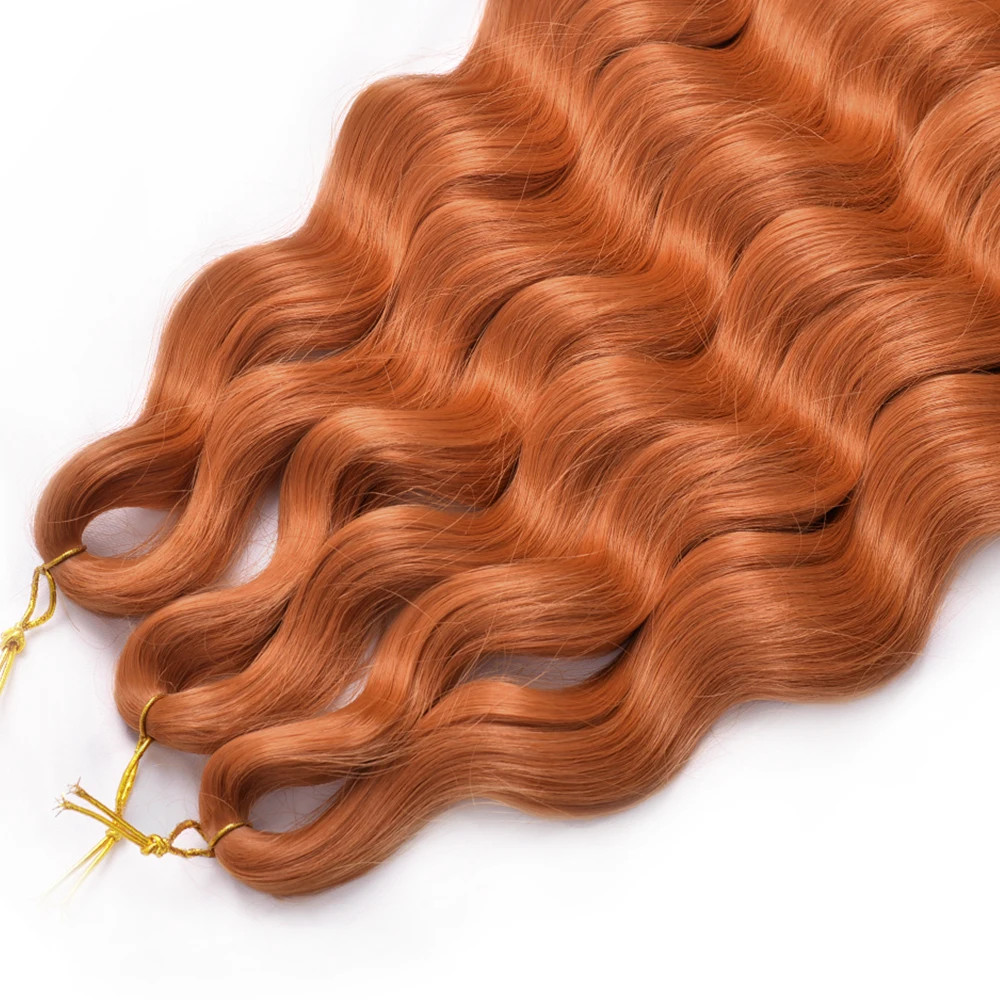 24 Inch Ombre Synthetic Anna Curl Water Wave Twist Crochet Hair Afro Loose Deep