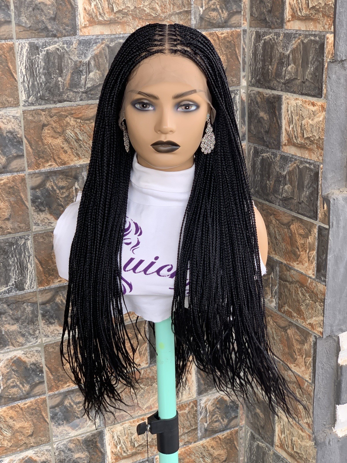Small Knotless Braided Wig Box braids Full lace braids wig Senegalese