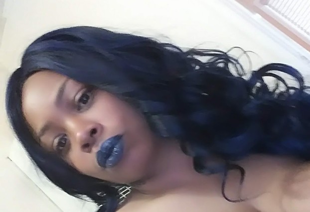 Human Bland Navy Blue And Black Side Part Wig