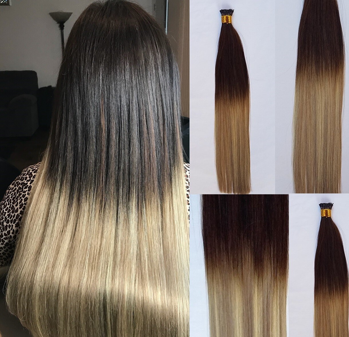 18″,22″ 100grs,125s,I Tip (Stick Tip) Fusion Human Hair Extensions #T2-18/613