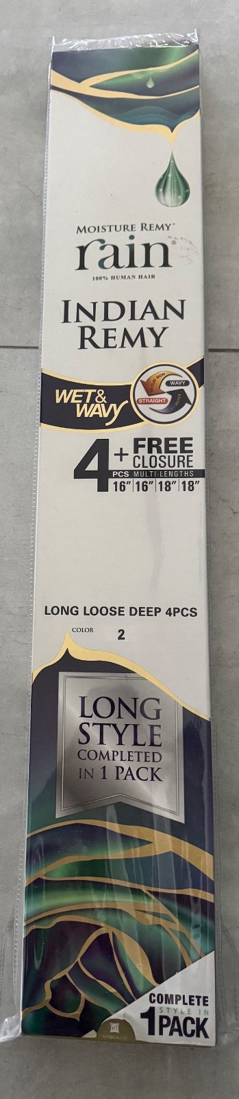 Moisture Remy Rain Long loose Deep 4pcs 16” 16”18”18” #2
