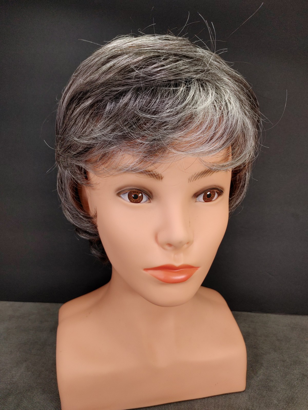 Ellen Wille Lace Front Wig Salt/Pepper Mix Mono Crown Synthetic Layered