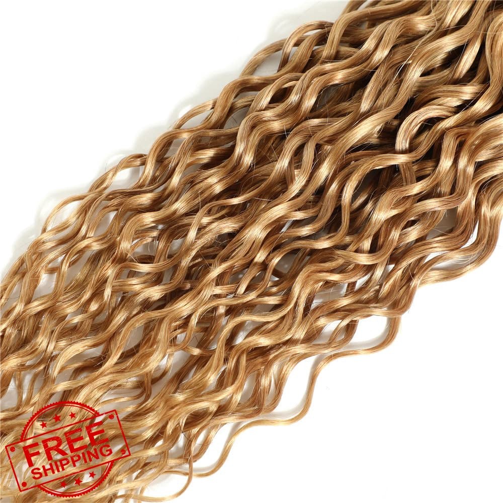FuivJuix #27 Blonde Water Wave Human Hair 28 Inch 3 Bundles