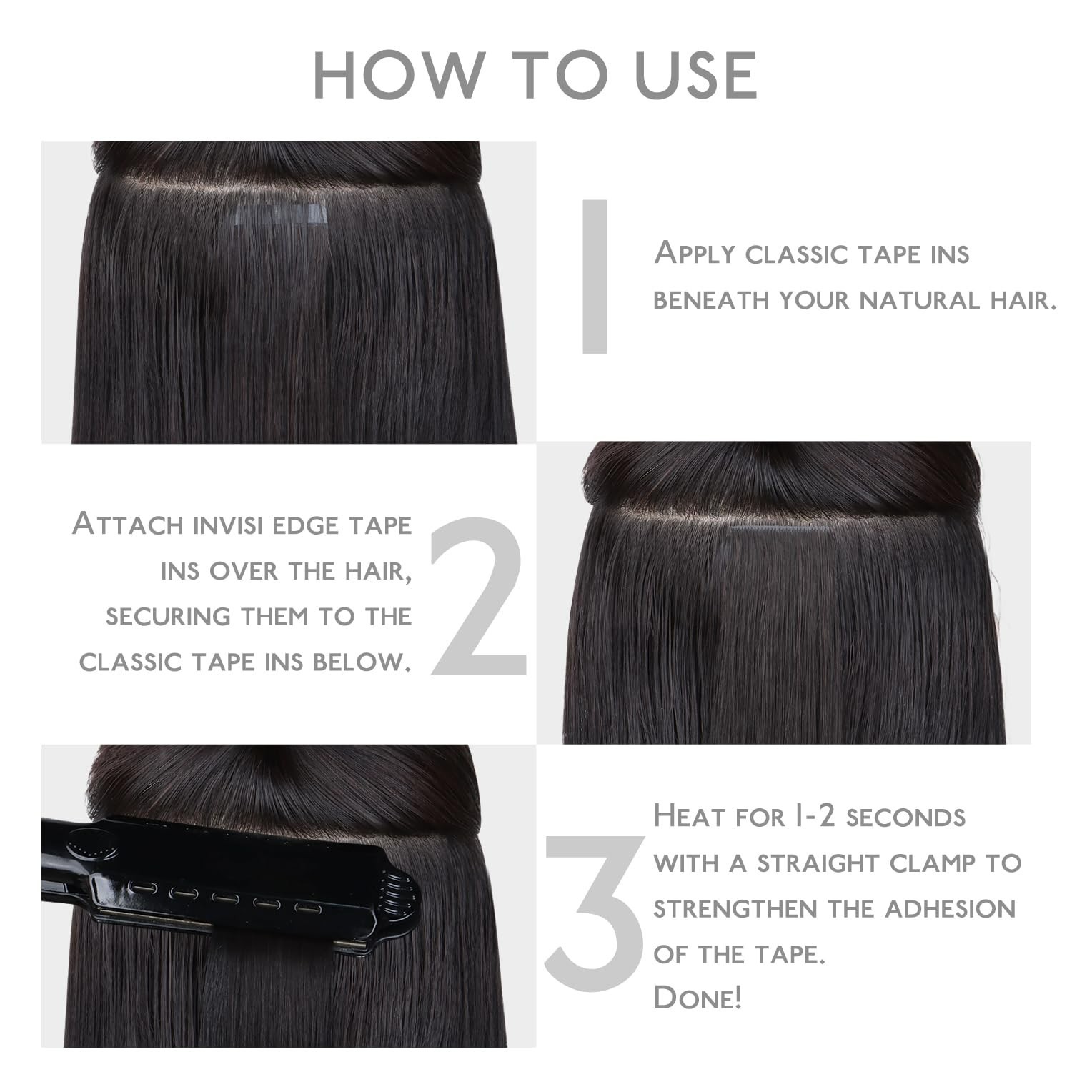 WENNALIFE 10pcs Invisi Edge & 10pcs Classic Tape in Human Hair Extensions #16/22
