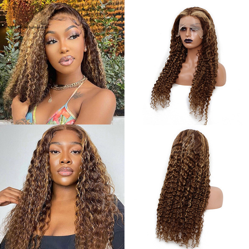 13*4 Lace Front Wig Brazilian 100% Human Hair P4/27 Silky Straight Body Wave