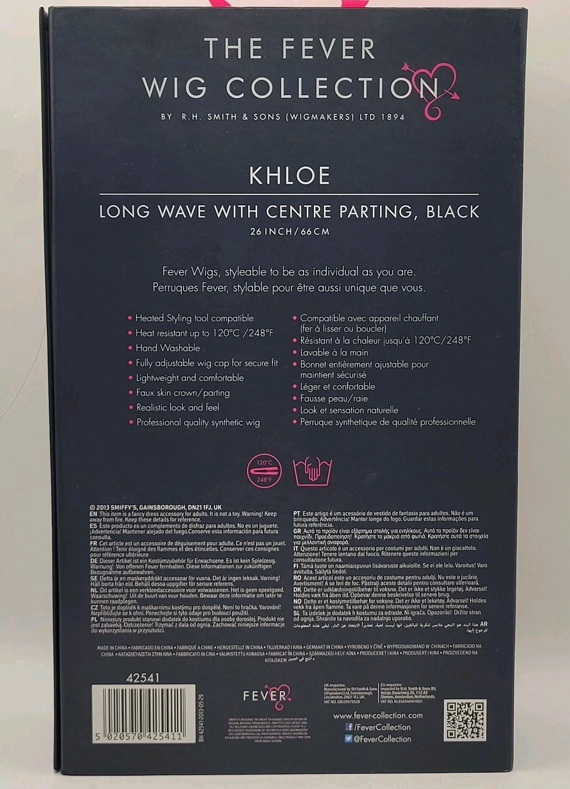The Fever Collection KHLOE Wig • Black • 26 Inch / 66 cm • 42541
