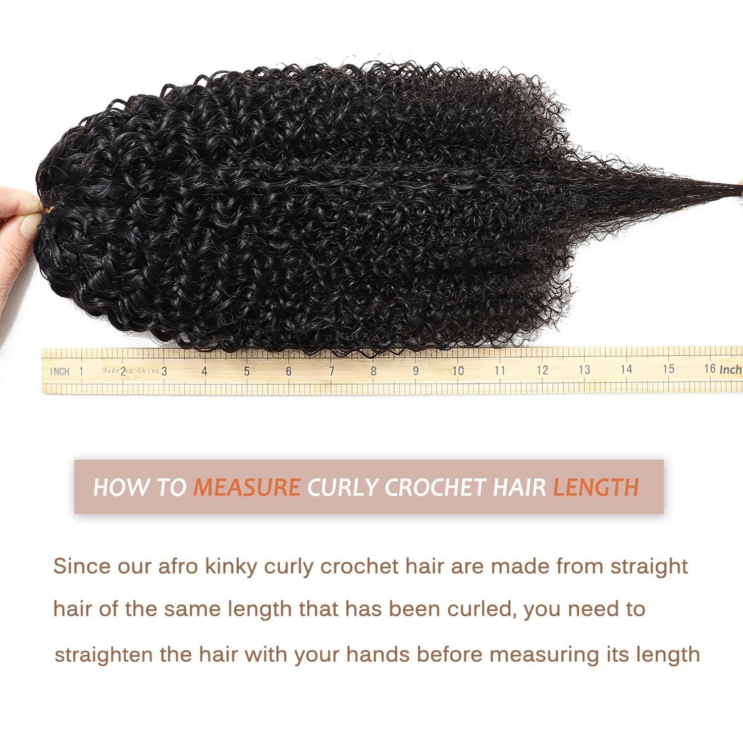 Kinky Curly Miracle Knots – 70g Invisible Human Crochet Hair Extensions 16 Inch