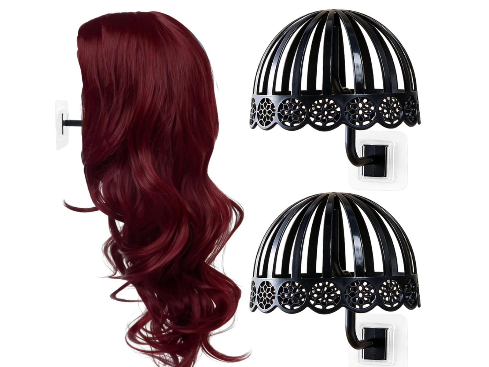 Wig Stand Hanging, 2PCS Black