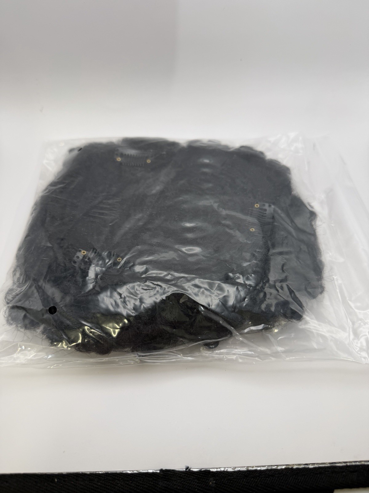 Synthetic Black Clip-In Curly Hair Topper – 🔥NEW🔥 in Sealed Bag