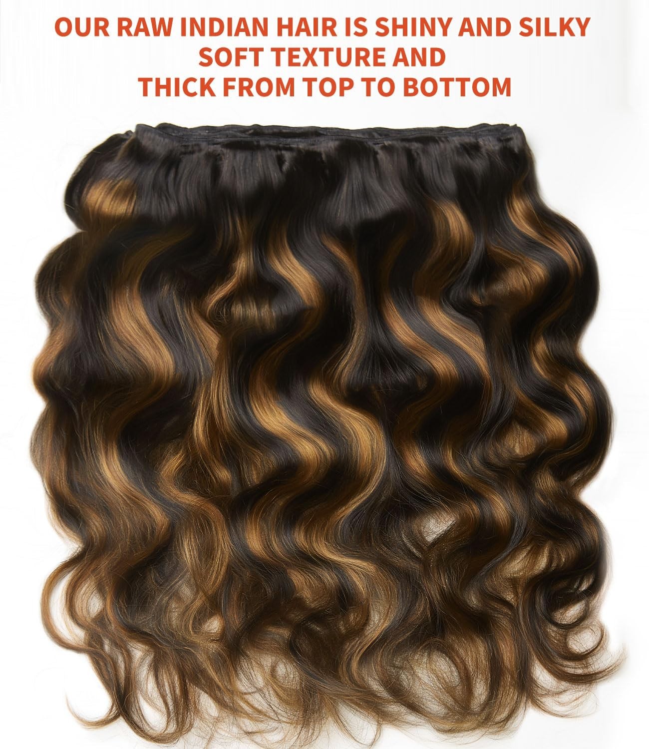 22 Inch Body Wave Human Hair Bundle, 100% Raw Indian, Silky Soft, No Shedding, 1