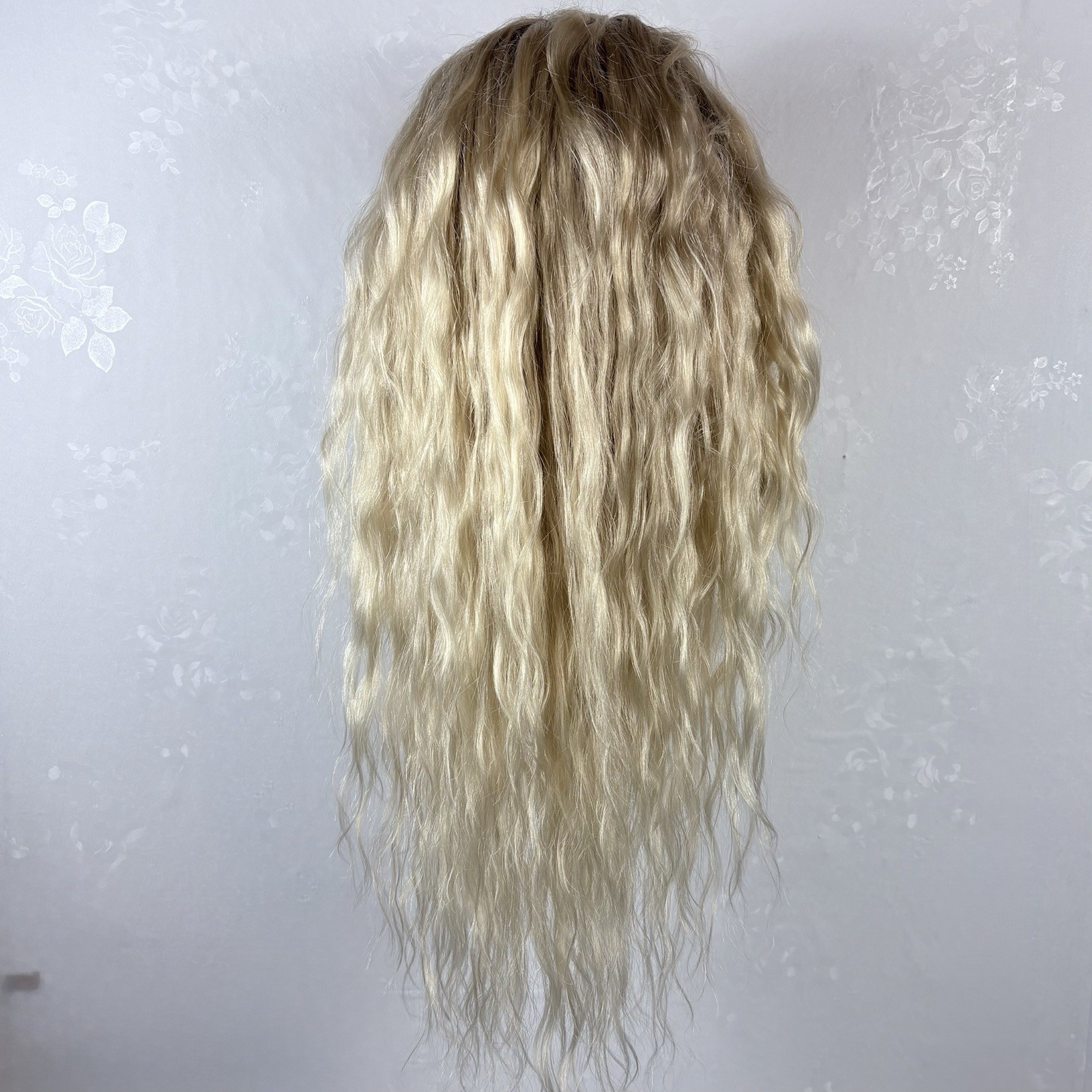 26” 100% BRAZILIAN Human hair Daily wear WIG! 360 Lace Brown Rts Platinum Blonde