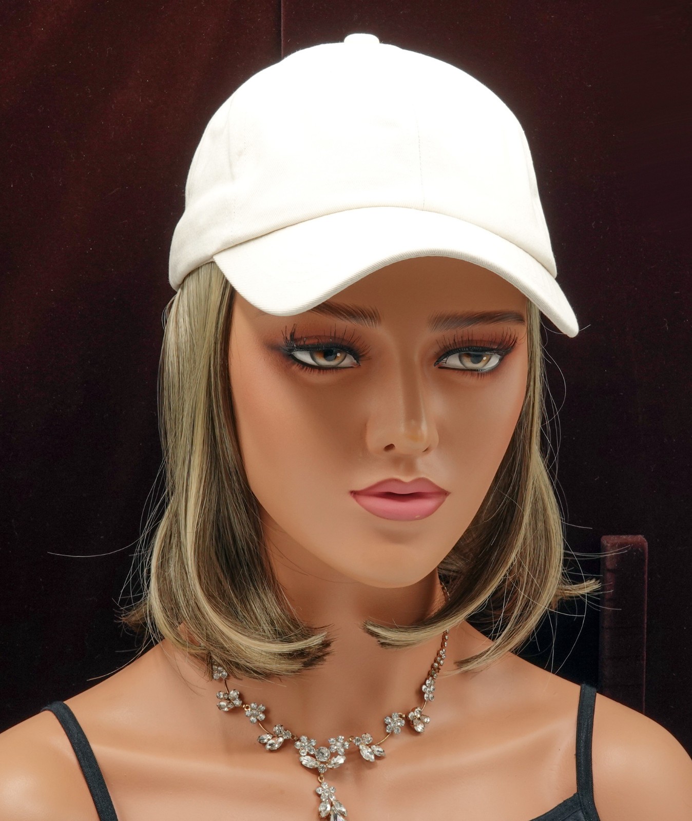 CLASSIC HAT by HENRY MARGU Beige Hat w/Hair 12H-Dark Blonde/Brown CLEARANCE! NEW