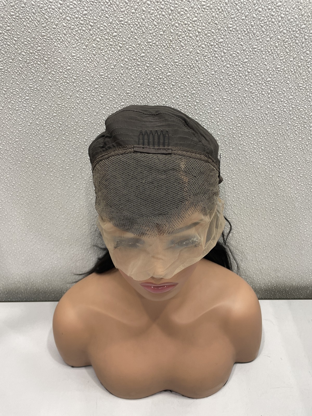 Natural Black Human Hair Blend Lace Front Glueless Wig, 24″