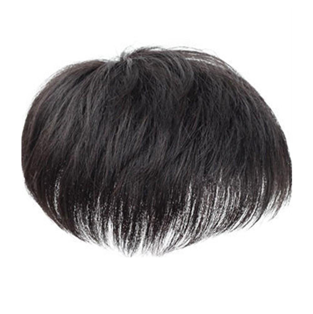 Short Hairpiece Real Human Hair Clip in Tape Hair Pieces Wig Toppers For Men