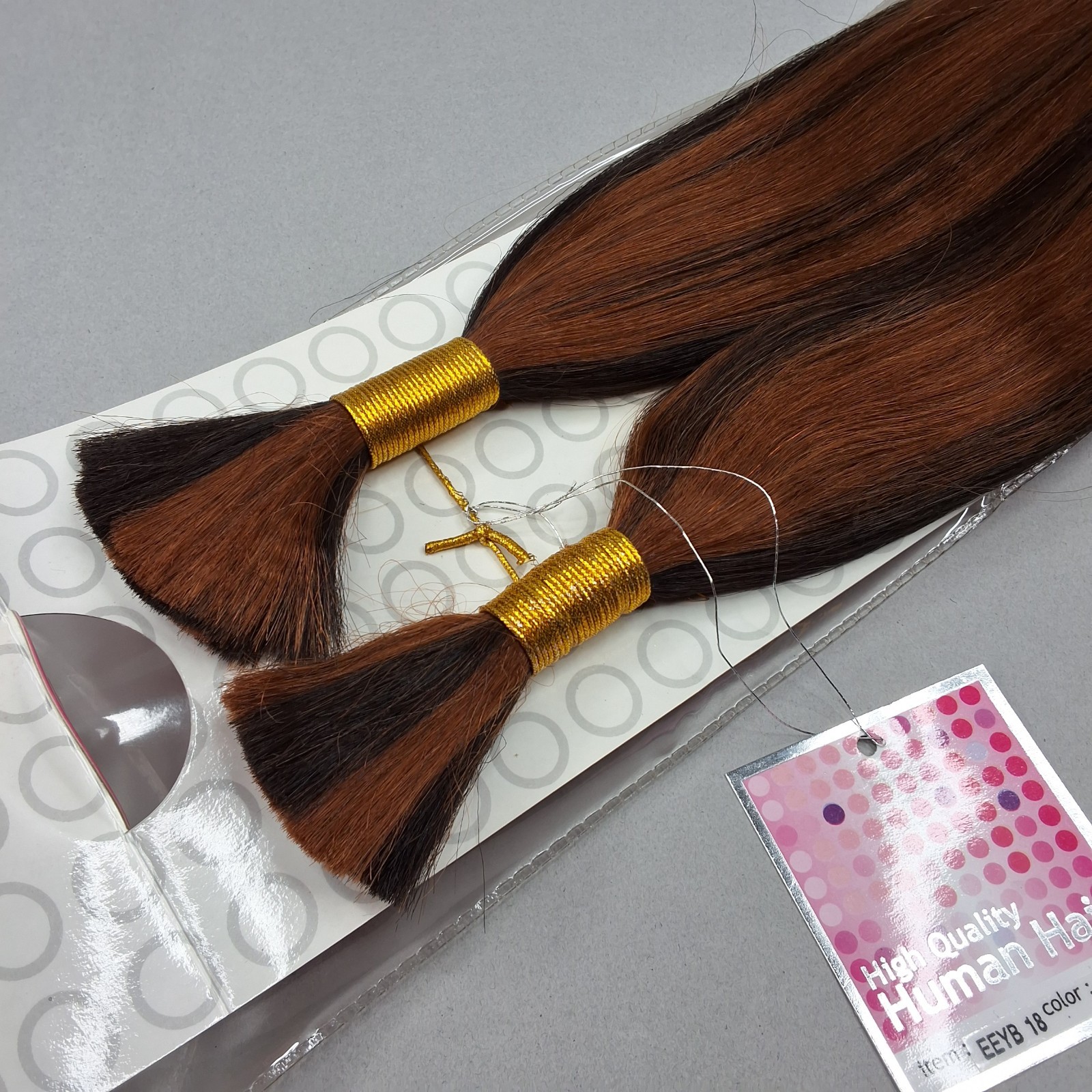 18” Yaki Bulk #F1B/30 Off Black & Honey Straight Micro Braiding Blend Hair