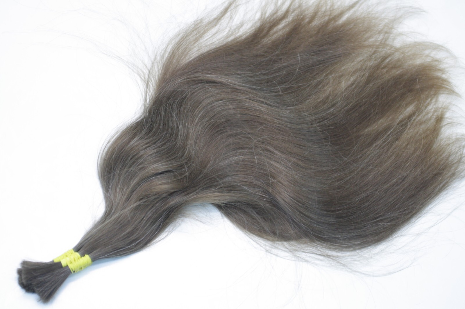 LUX with GRAY THIN Natural Ukrainian Slavic Hair Extension 55cm/21,7″ 73gr/2,6oz