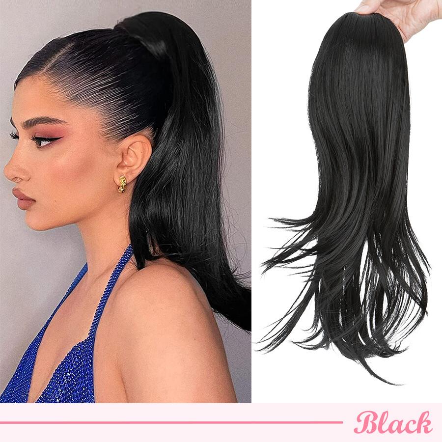 Real Thick Layered Drawstring Ponytail Clip in Hair Extension Pony Tail As Human