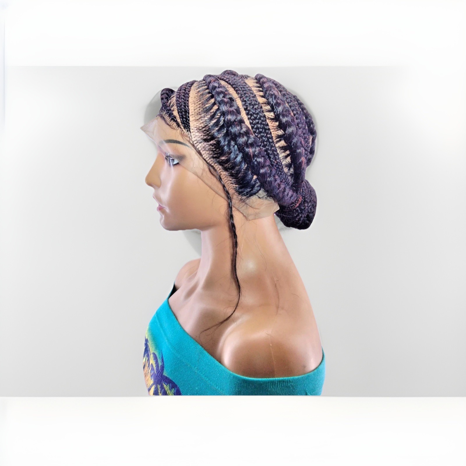 Braided Wig. Large Cornrow Braids. Full Lace with baby hair